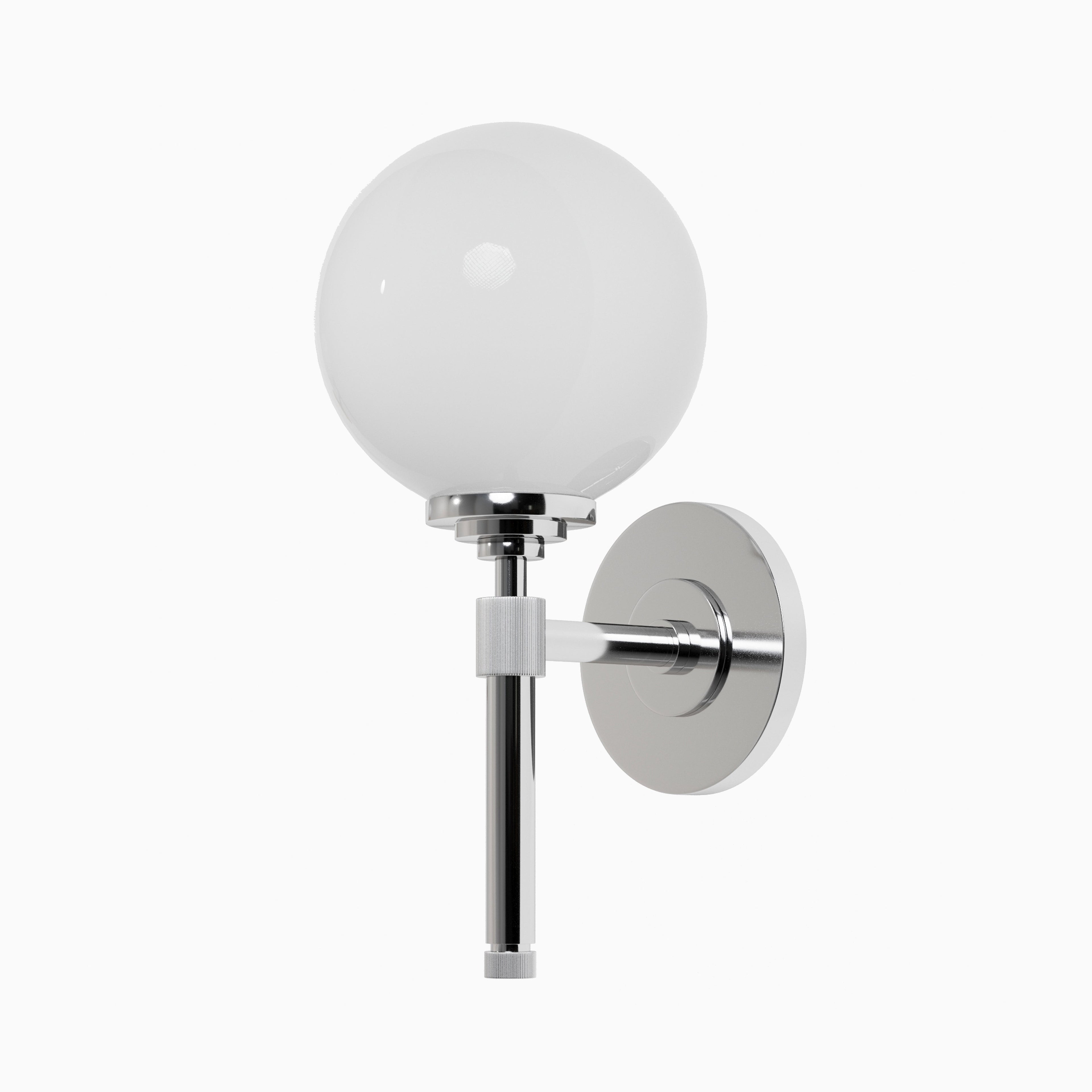 Gibson Globe Wall Sconce in Polished Nickel