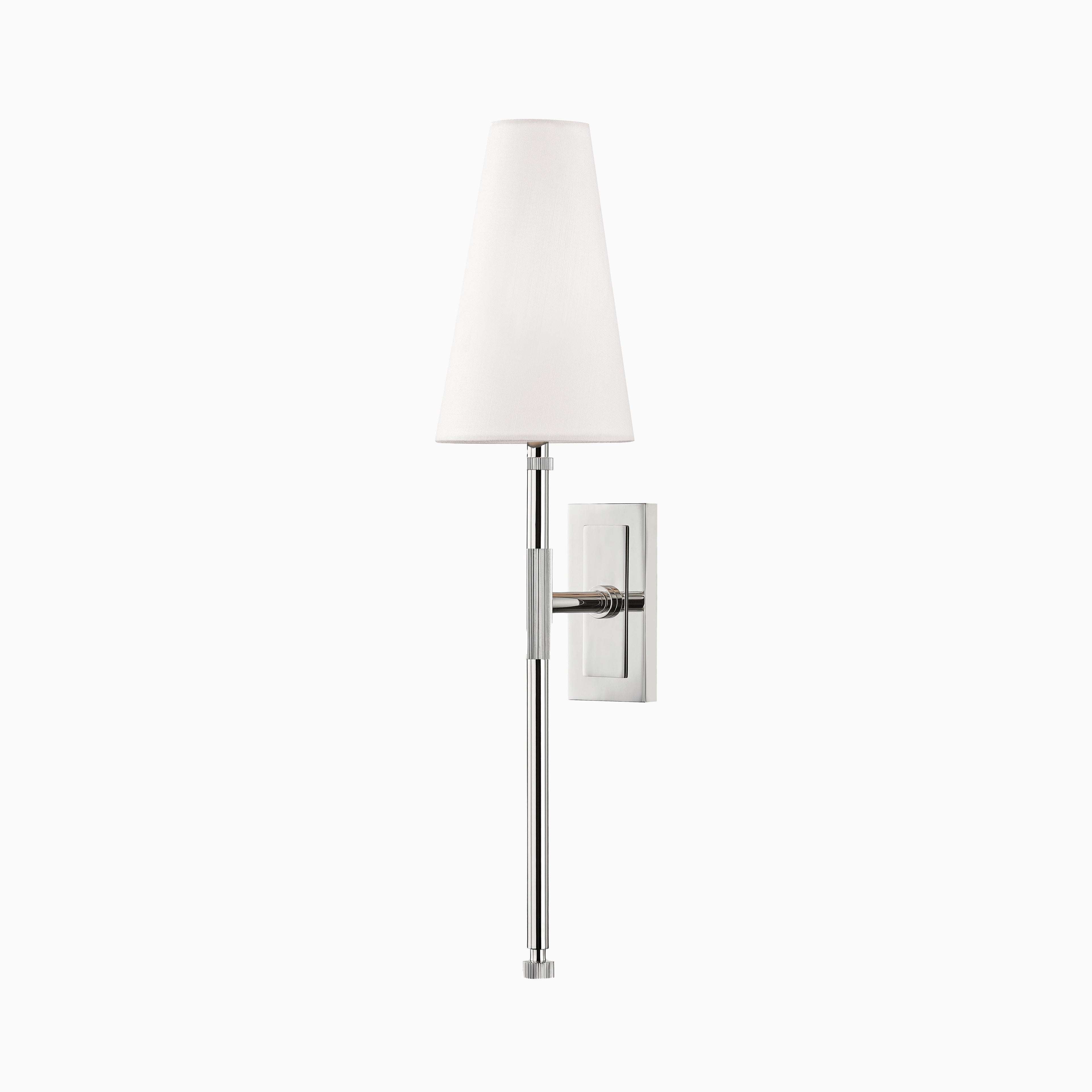 Gibson Shaded Wall Sconce in Polished Nickel