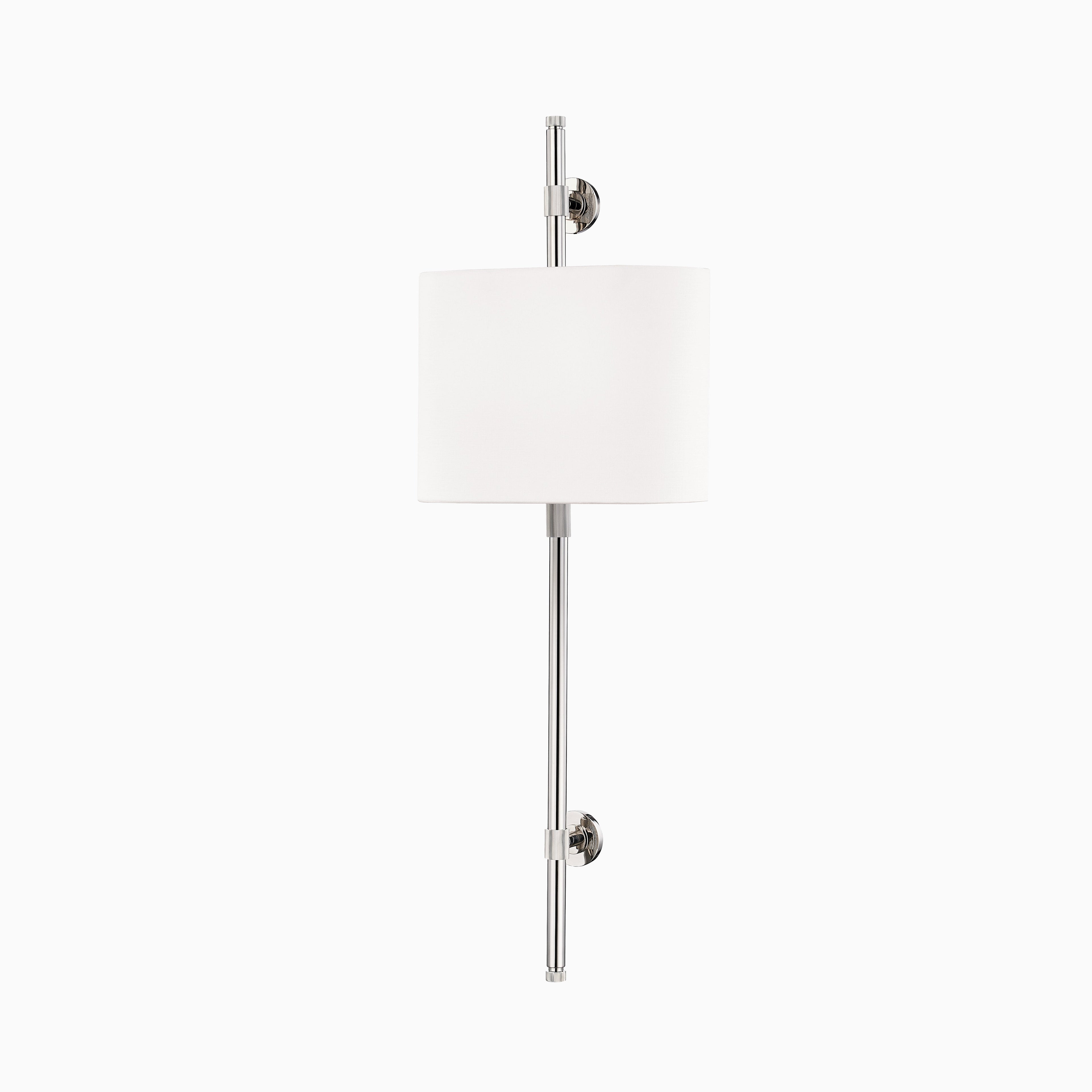 Gibson 2-Light Shaded Wall Sconce in Polished Nickel