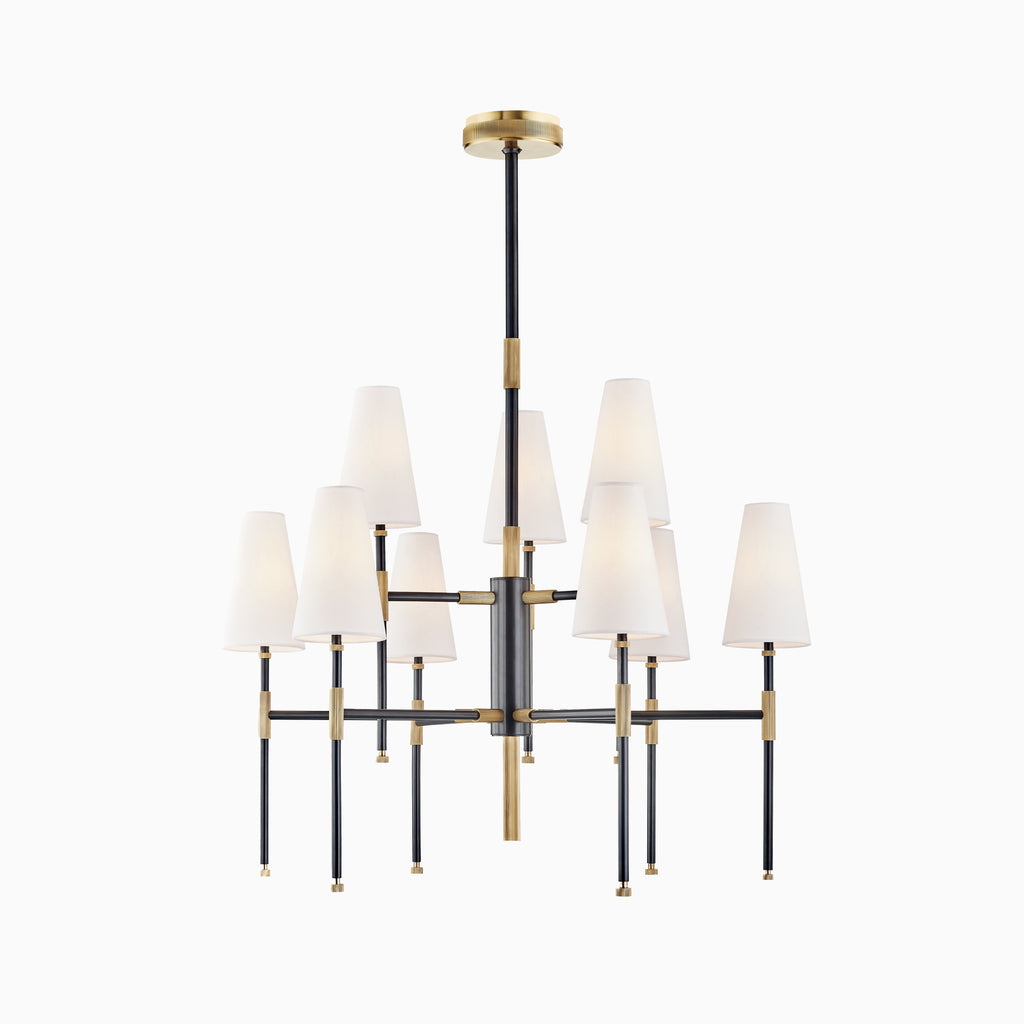 Gibson 9-Light Chandelier in Aged Old Bronze