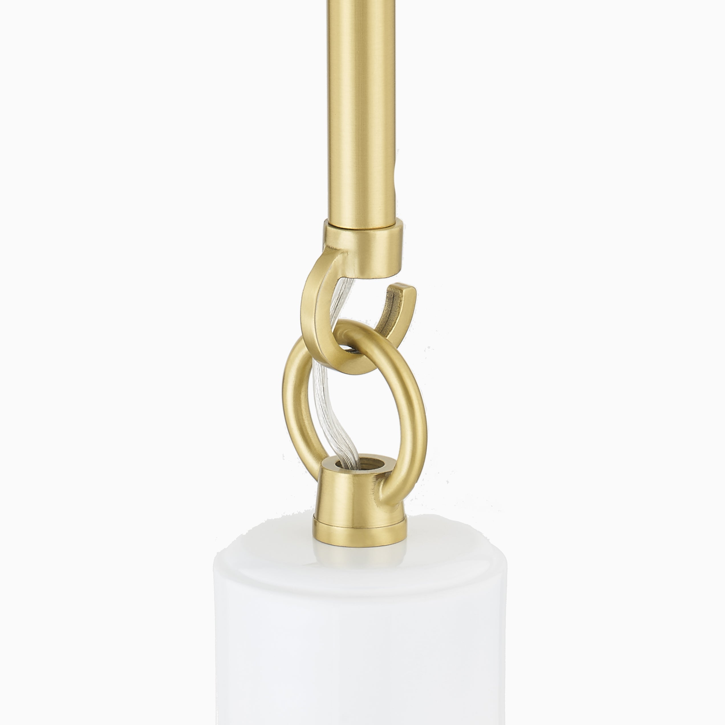 Halsey 13 Pendant in White & Aged Brass