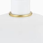 Halsey 13 Pendant in White & Aged Brass