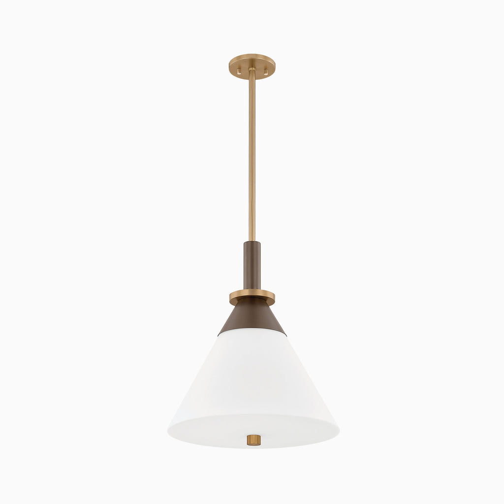 Lennie 16 Pendant in Patina Brass/Bronze