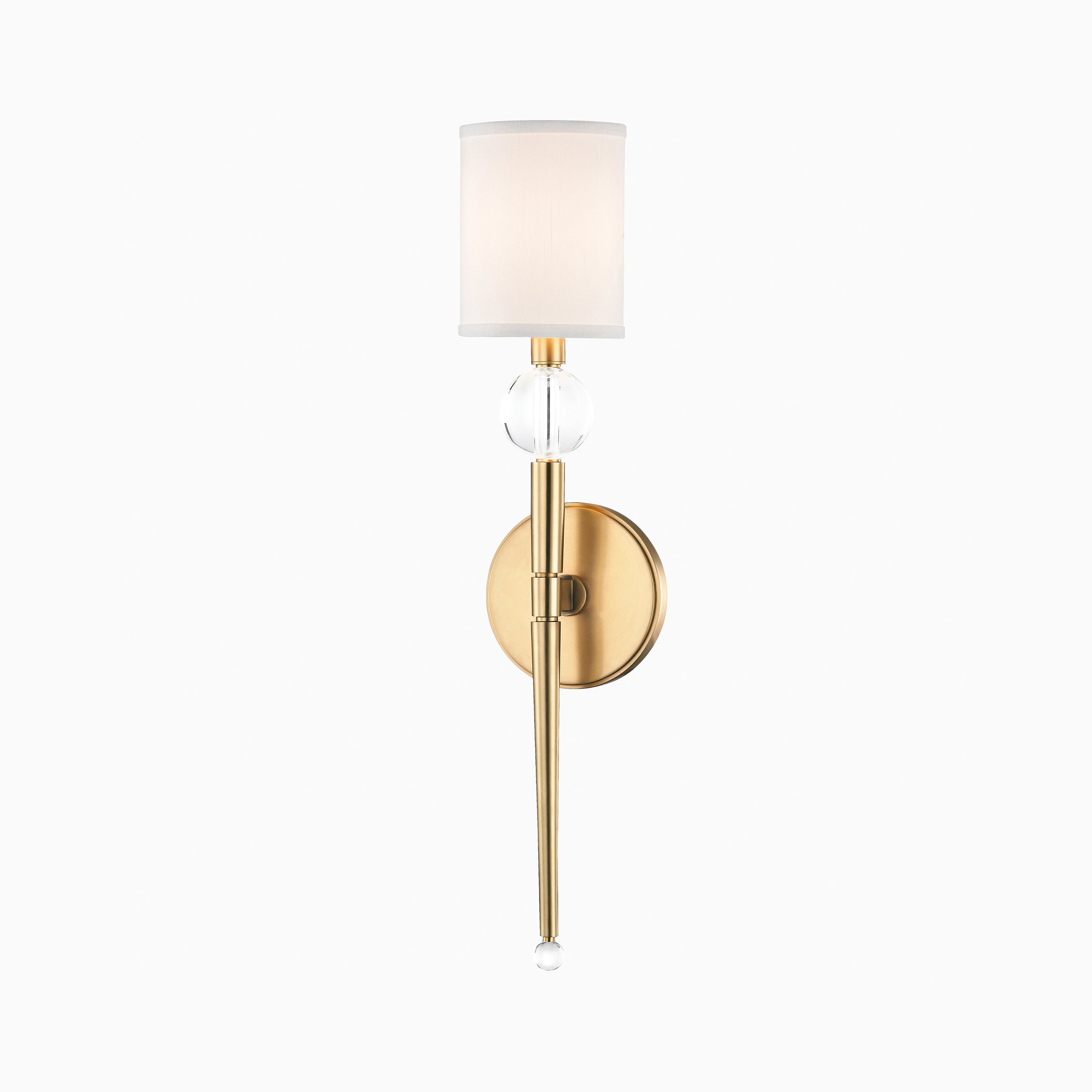 Mickelson 1-Light Wall Sconce in Aged Brass