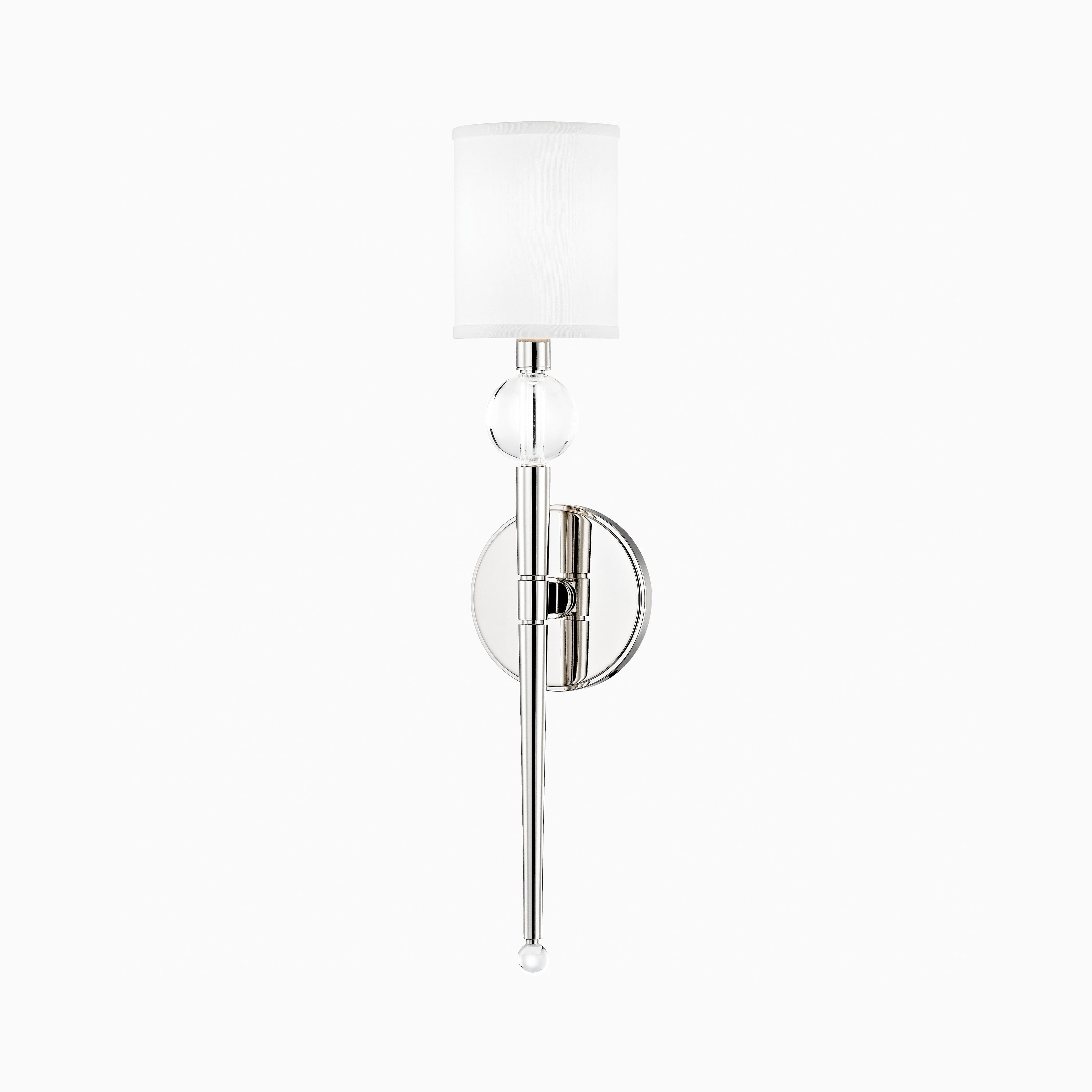 Mickelson 1-Light Wall Sconce in Polished Nickel