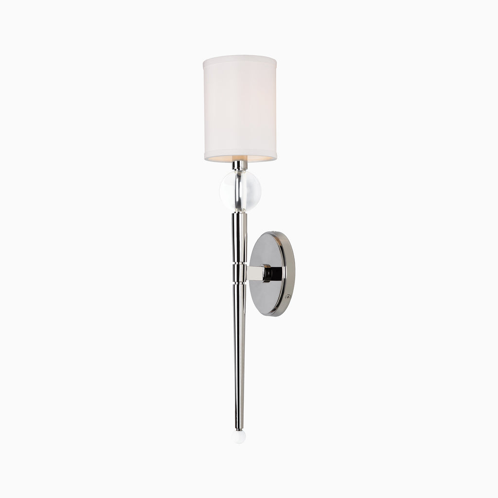Mickelson 1-Light Wall Sconce in Polished Nickel
