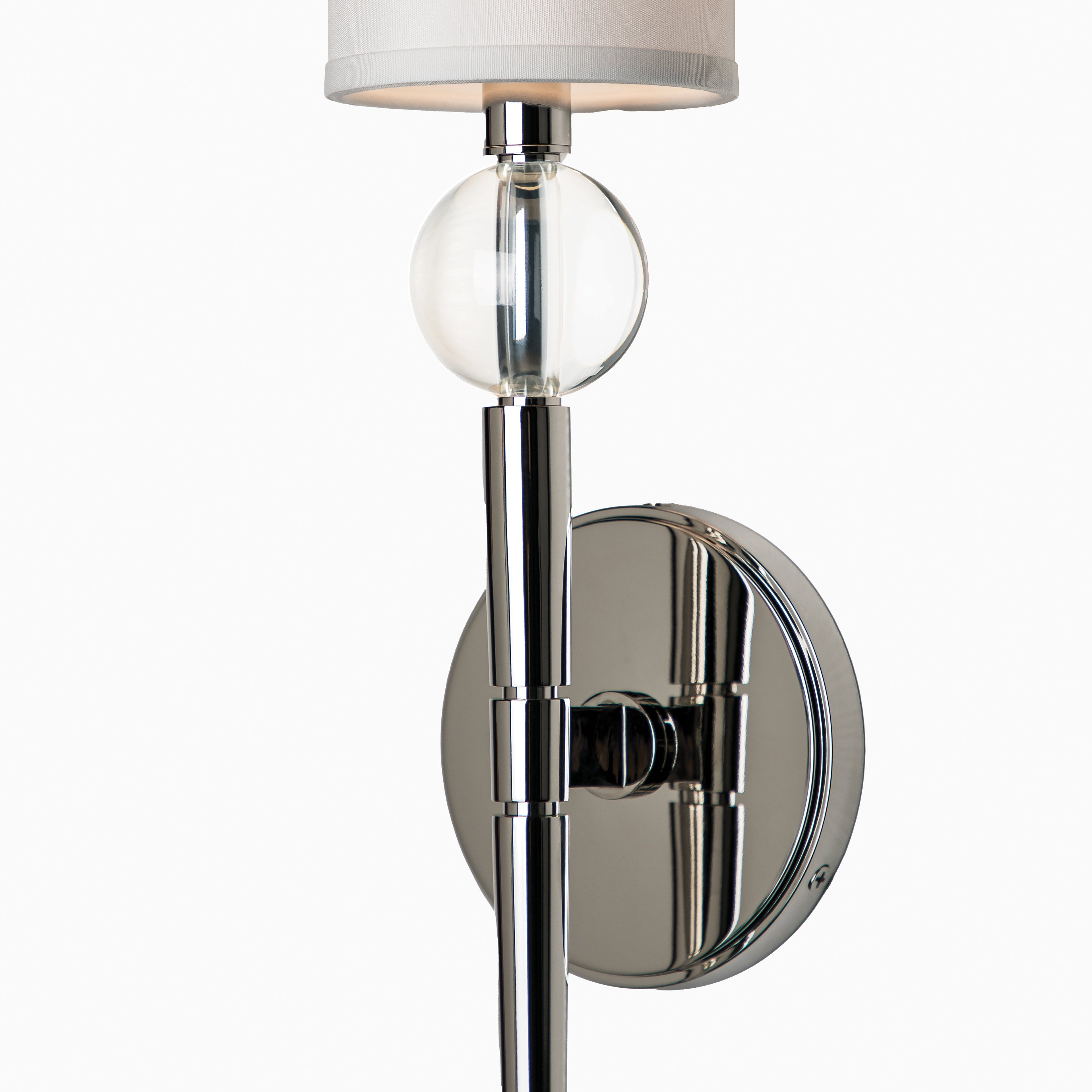 Mickelson 1-Light Wall Sconce in Polished Nickel