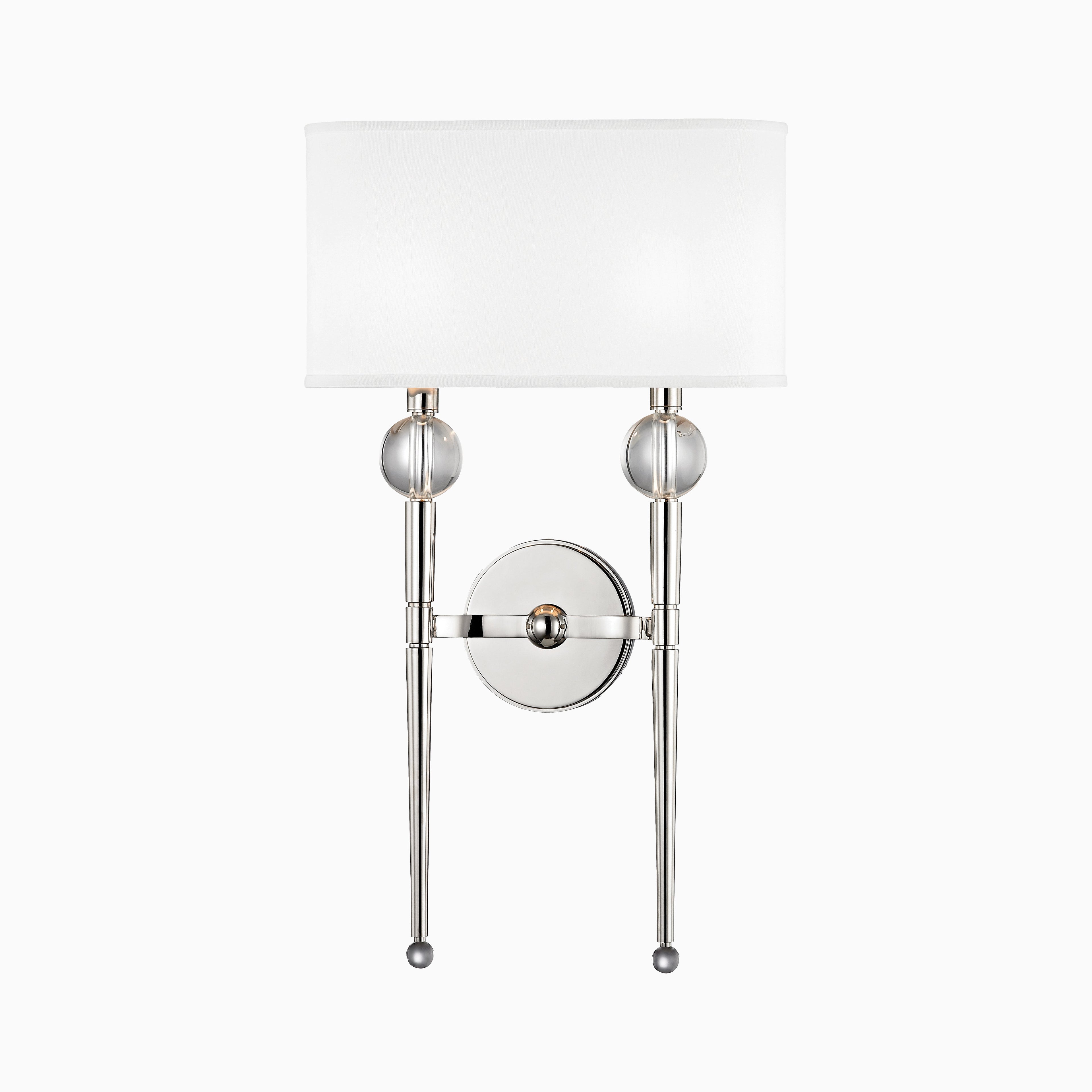 Mickelson 2-Light Wall Sconce in Polished Nickel