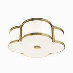 Mulligan 17 Flush Mount in Aged Brass