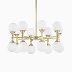 Nicholson Chandelier in Aged Brass