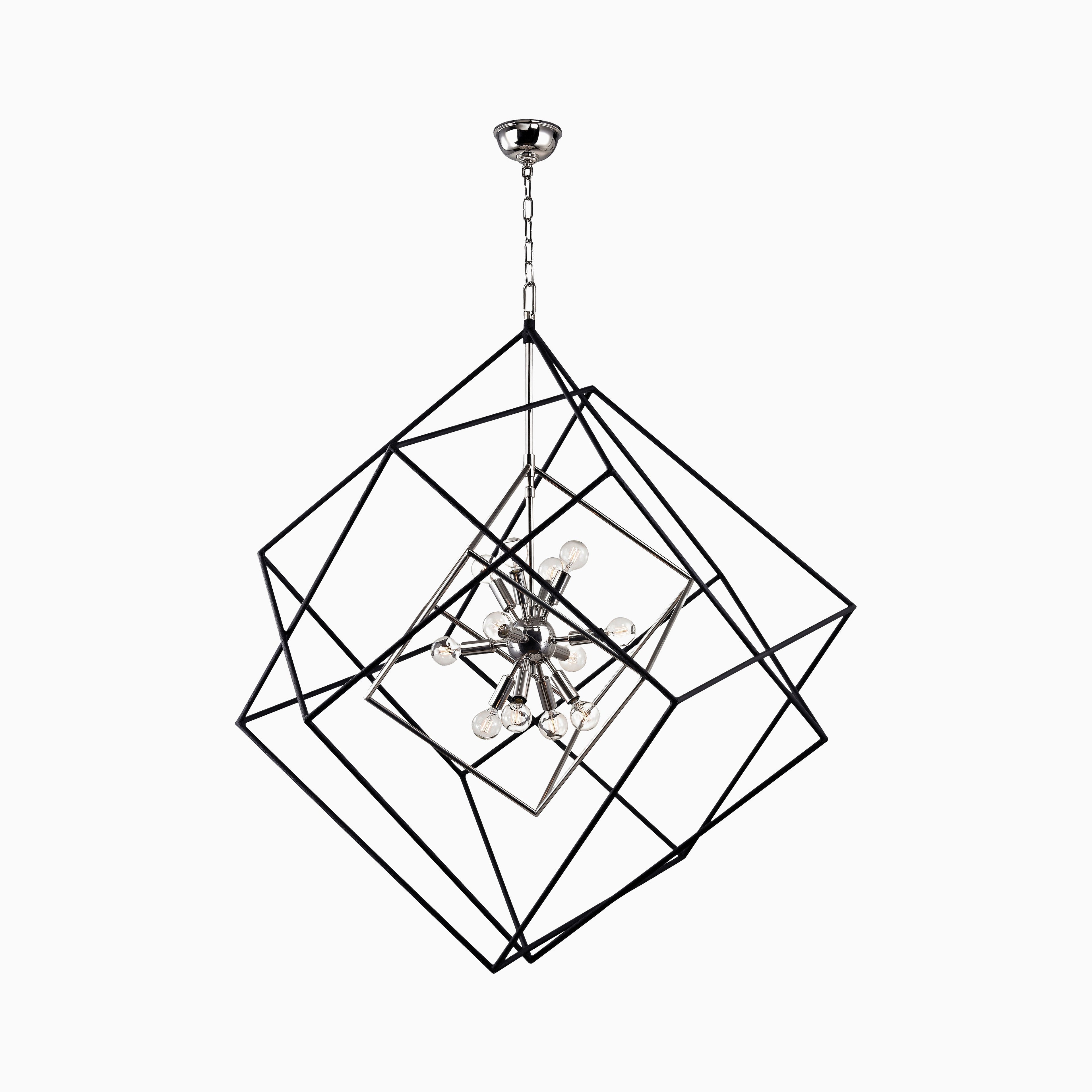 Osborne 34 Chandelier in Polished Nickel