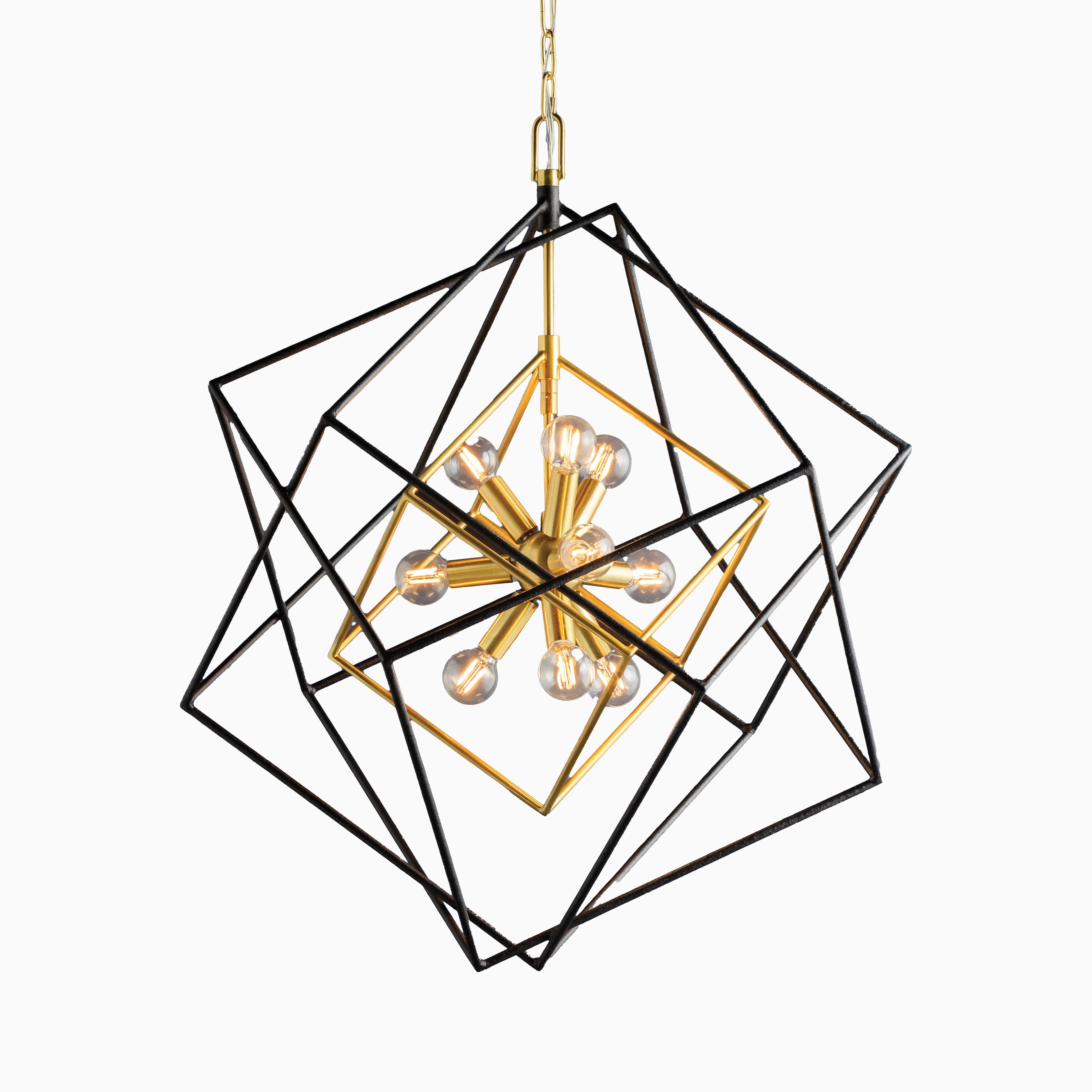 Osborne 26 Chandelier in Aged Brass