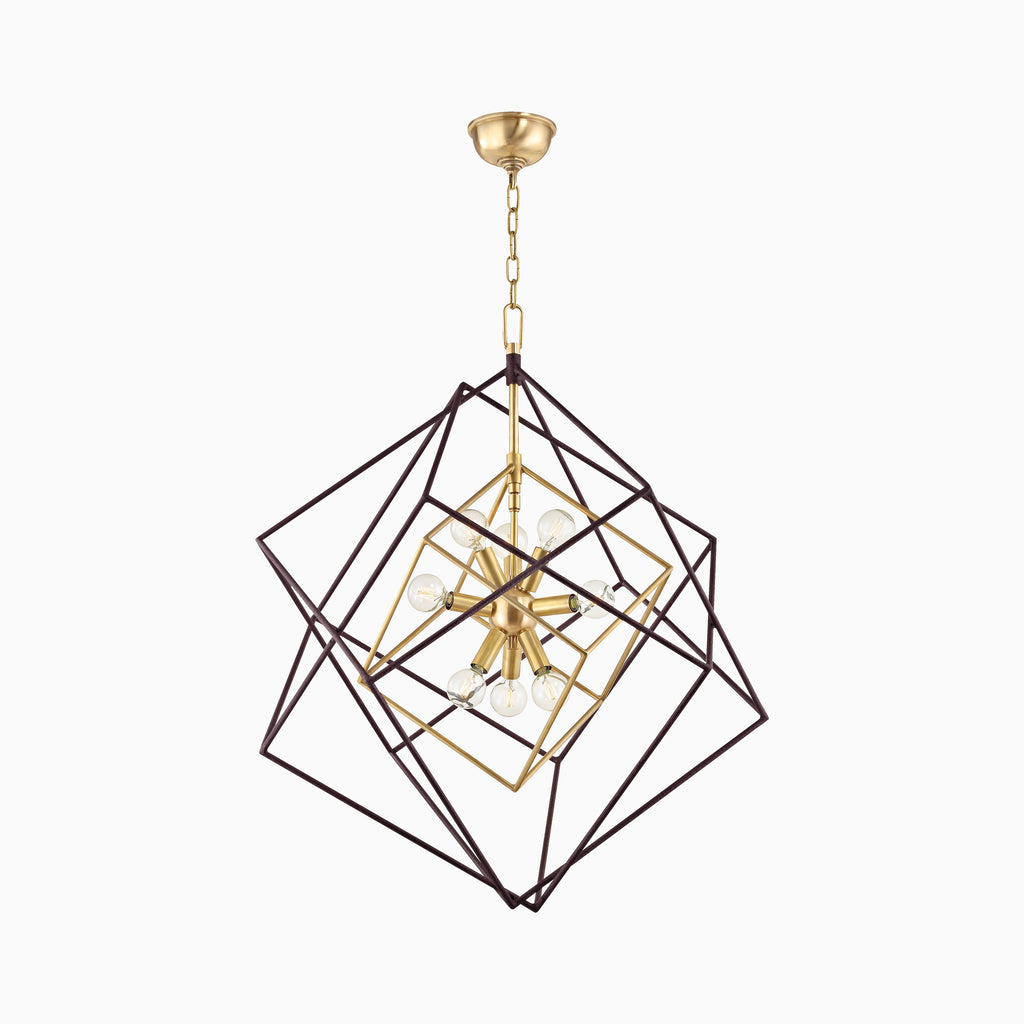 Osborne 26 Chandelier in Aged Brass