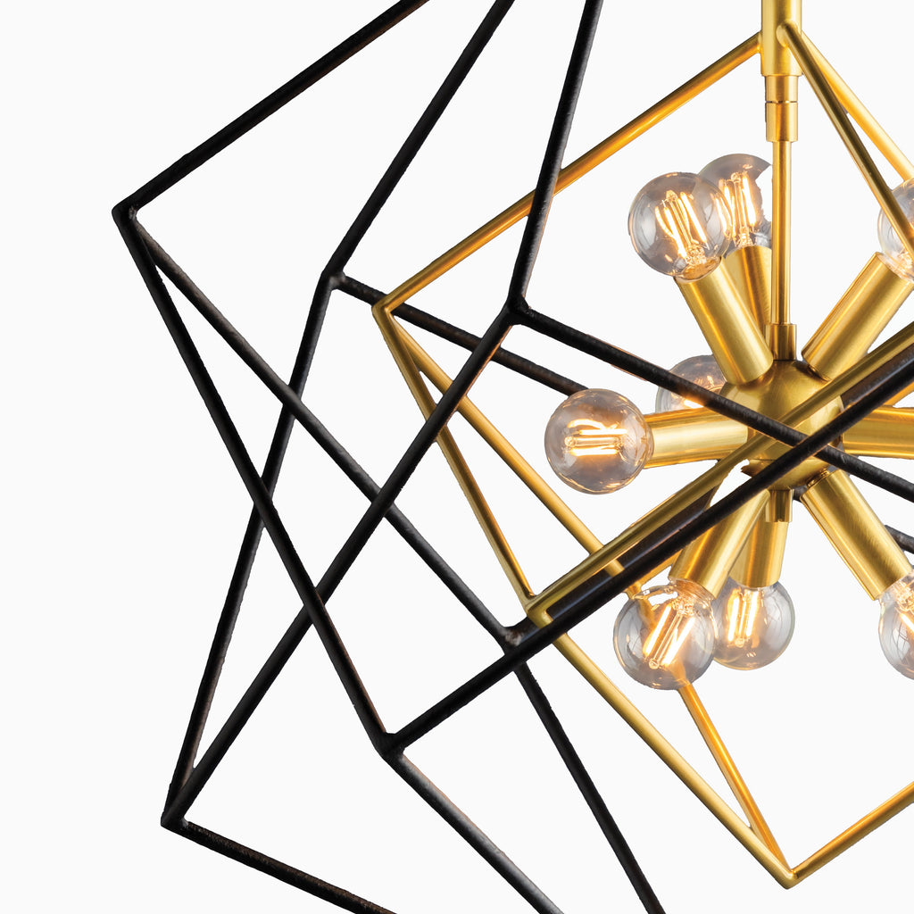 Osborne 26 Chandelier in Aged Brass