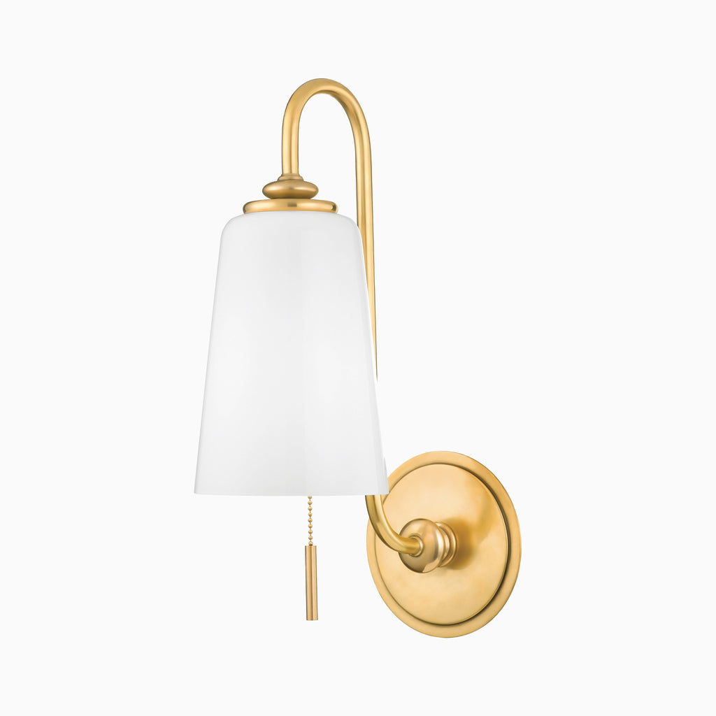 Patty Wall Sconce in Aged Brass