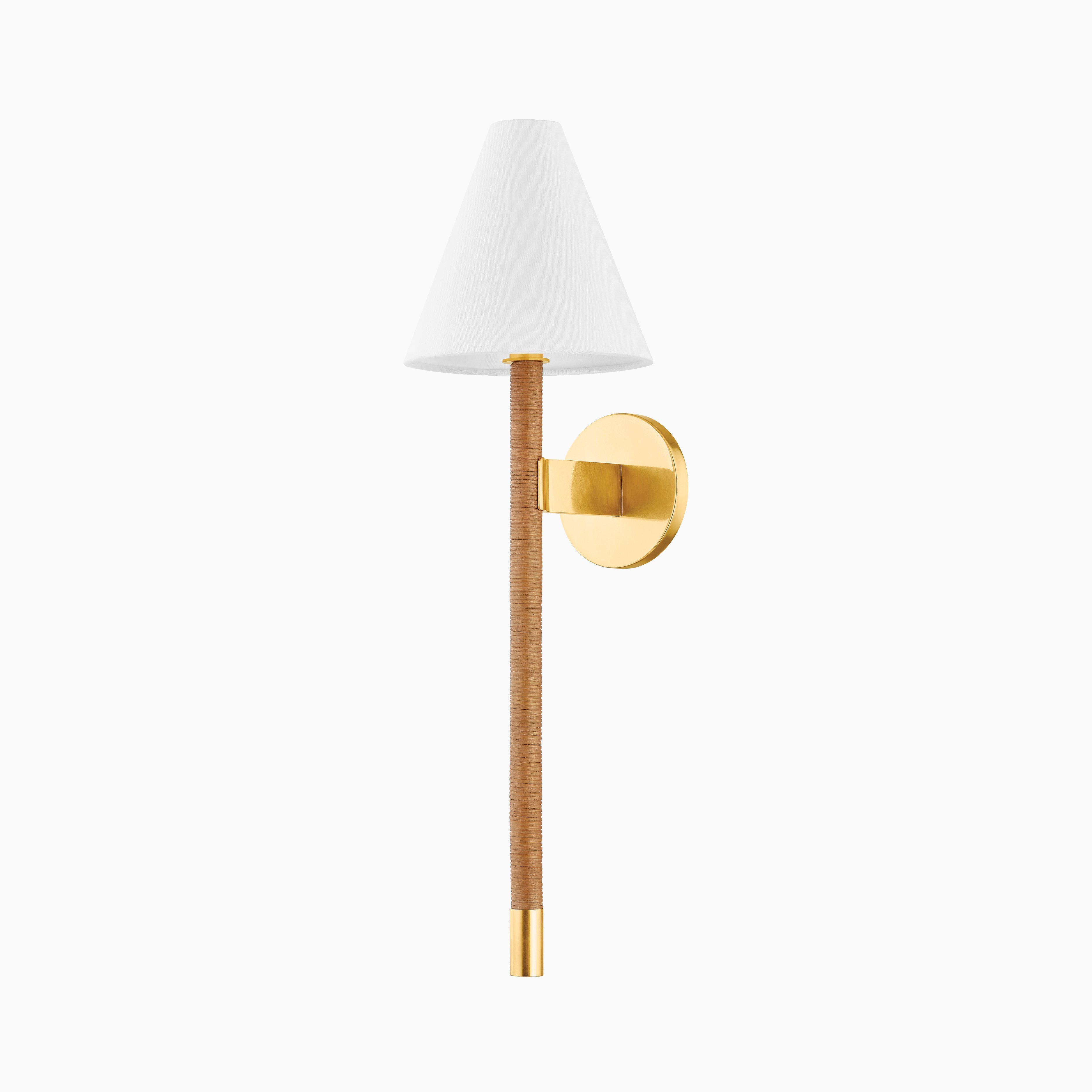 Pauline Wall Sconce in Aged Brass