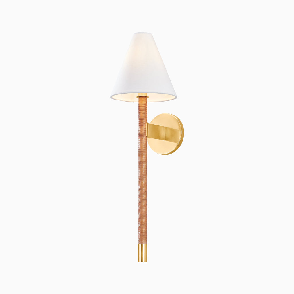 Pauline Wall Sconce in Aged Brass