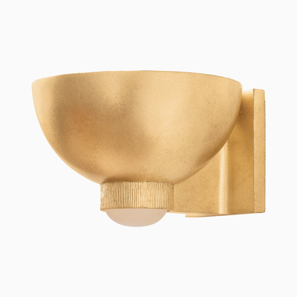 Perez Wall Sconce in Vintage Gold Leaf