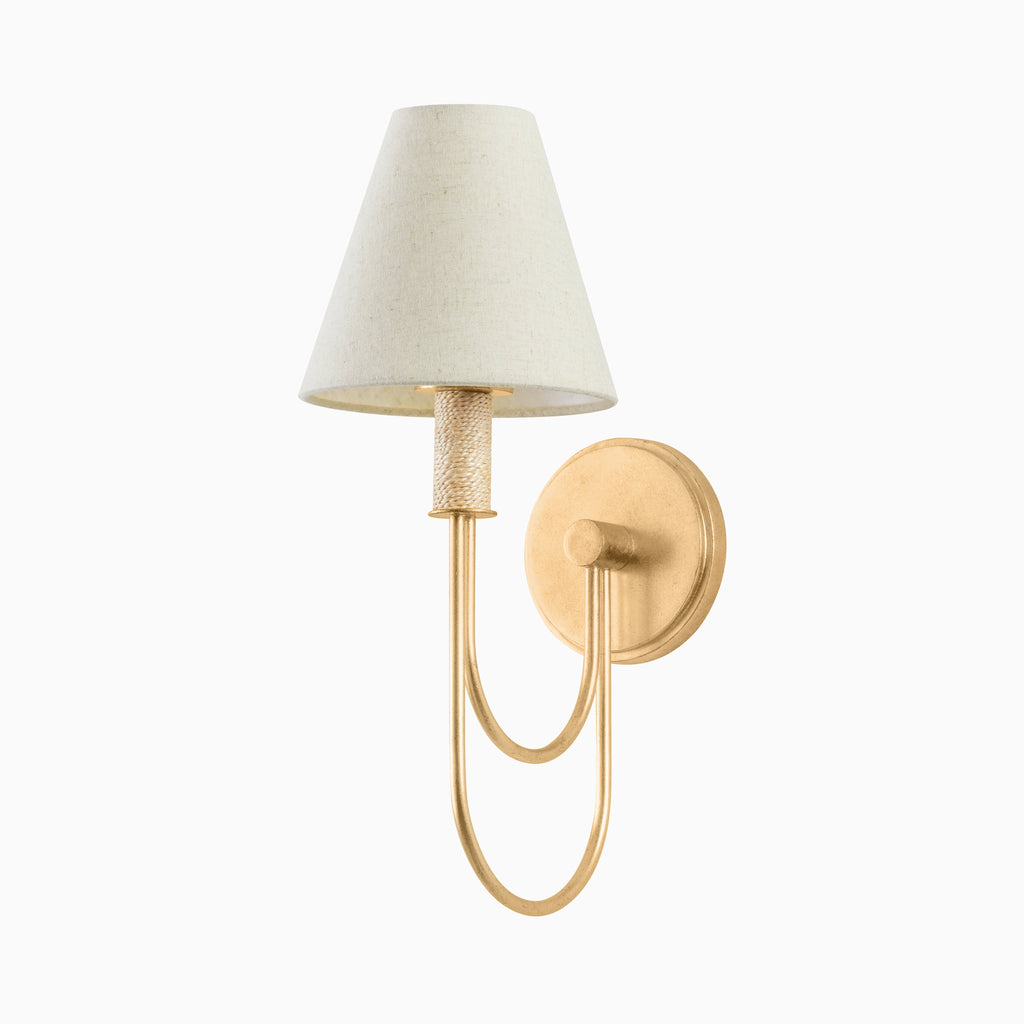 Phyllis Wall Sconce in Vintage Gold Leaf