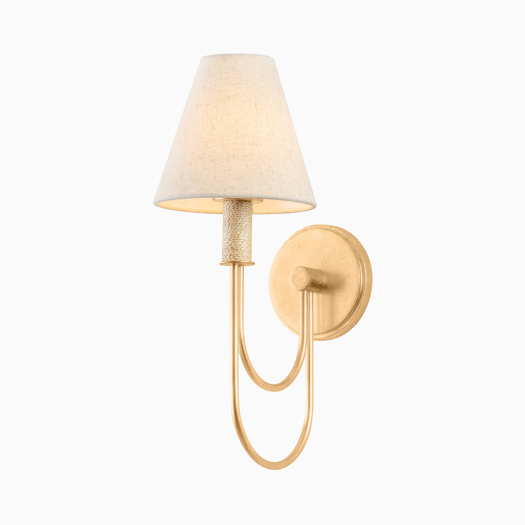 Phyllis Wall Sconce in Vintage Gold Leaf