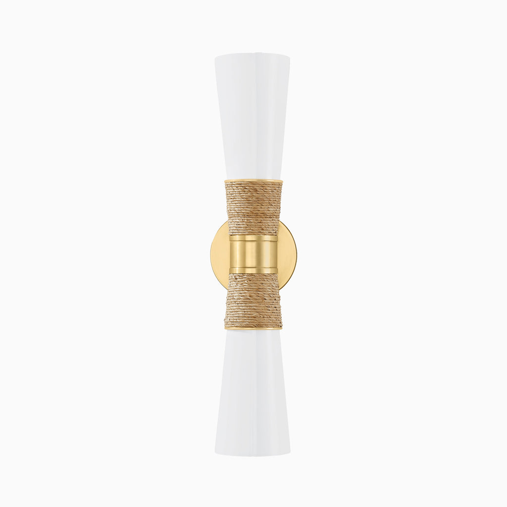 Posey Wall Sconce in Aged Brass