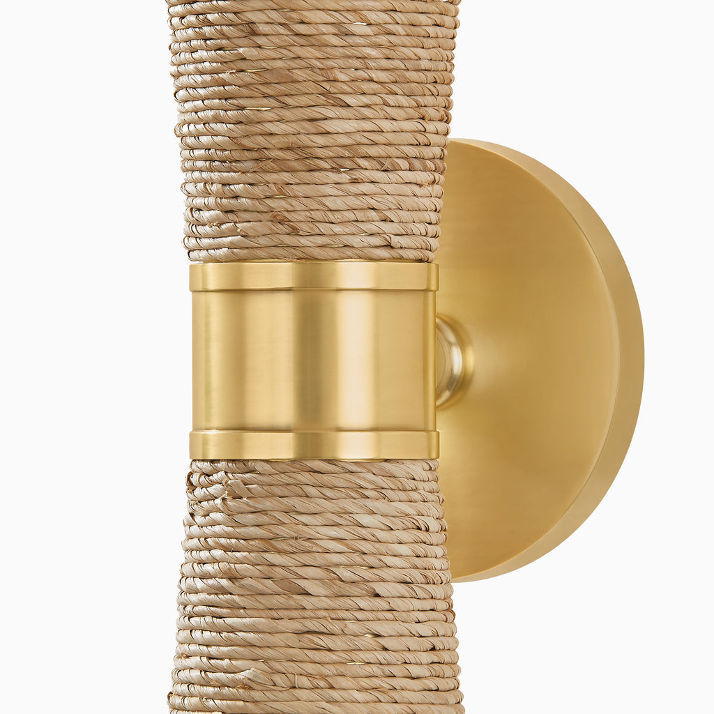 Posey Wall Sconce in Aged Brass