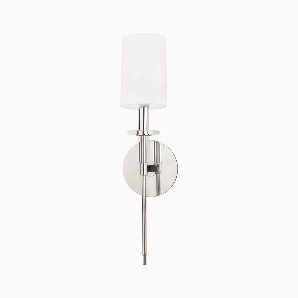 Prudence 1-Light Wall Sconce in Polished Nickel