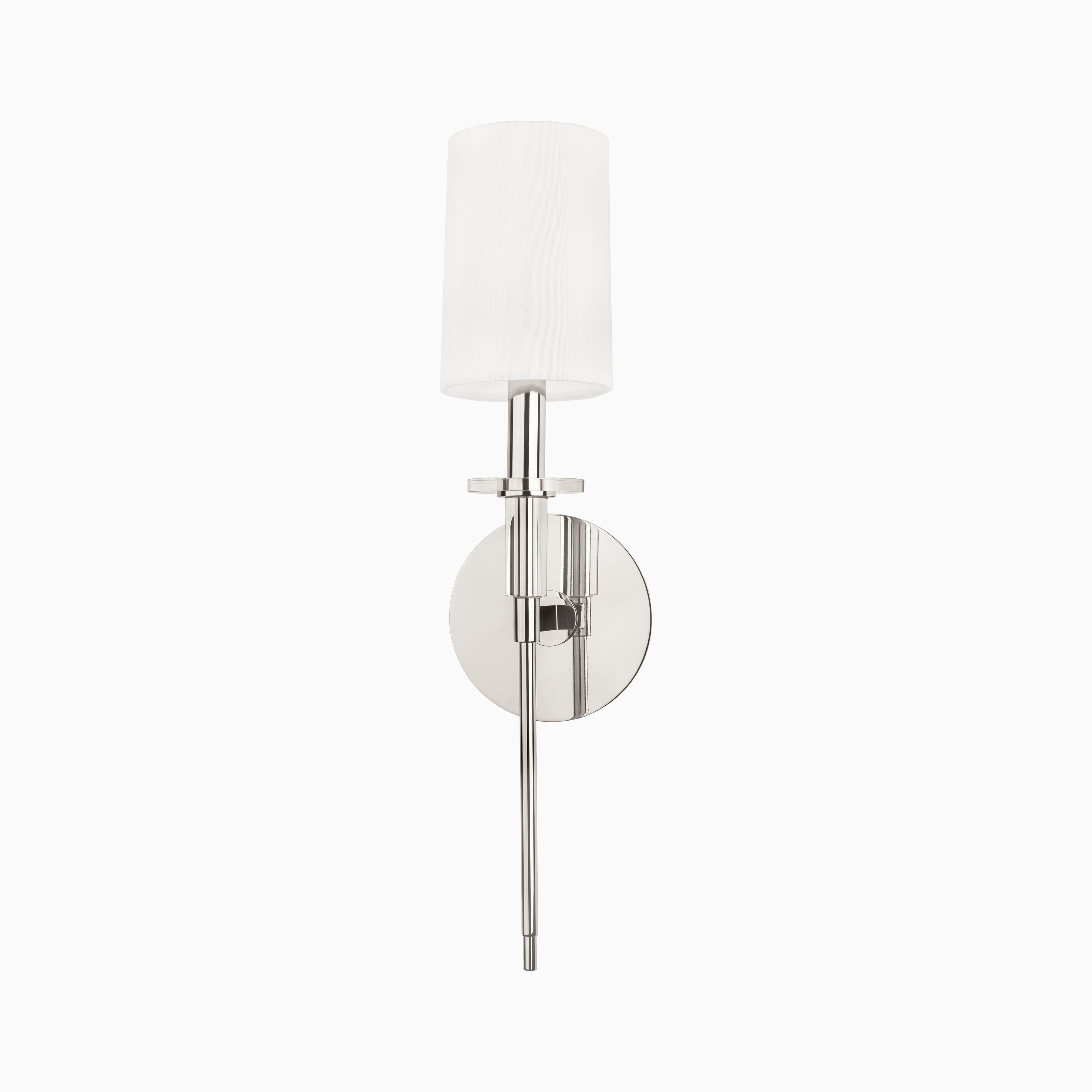 Prudence 1-Light Wall Sconce in Polished Nickel