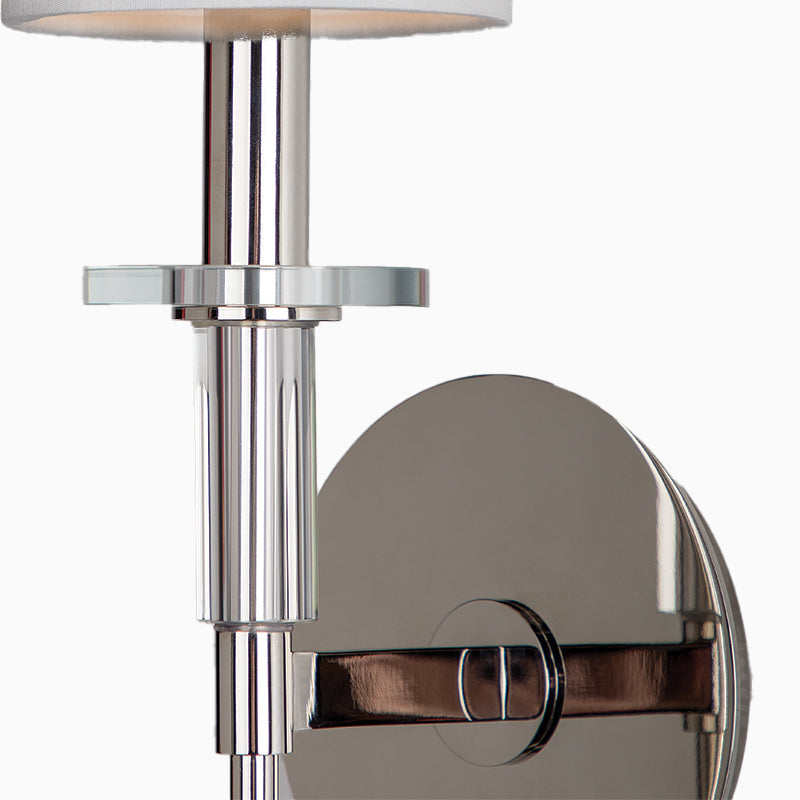 Prudence 1-Light Wall Sconce in Polished Nickel