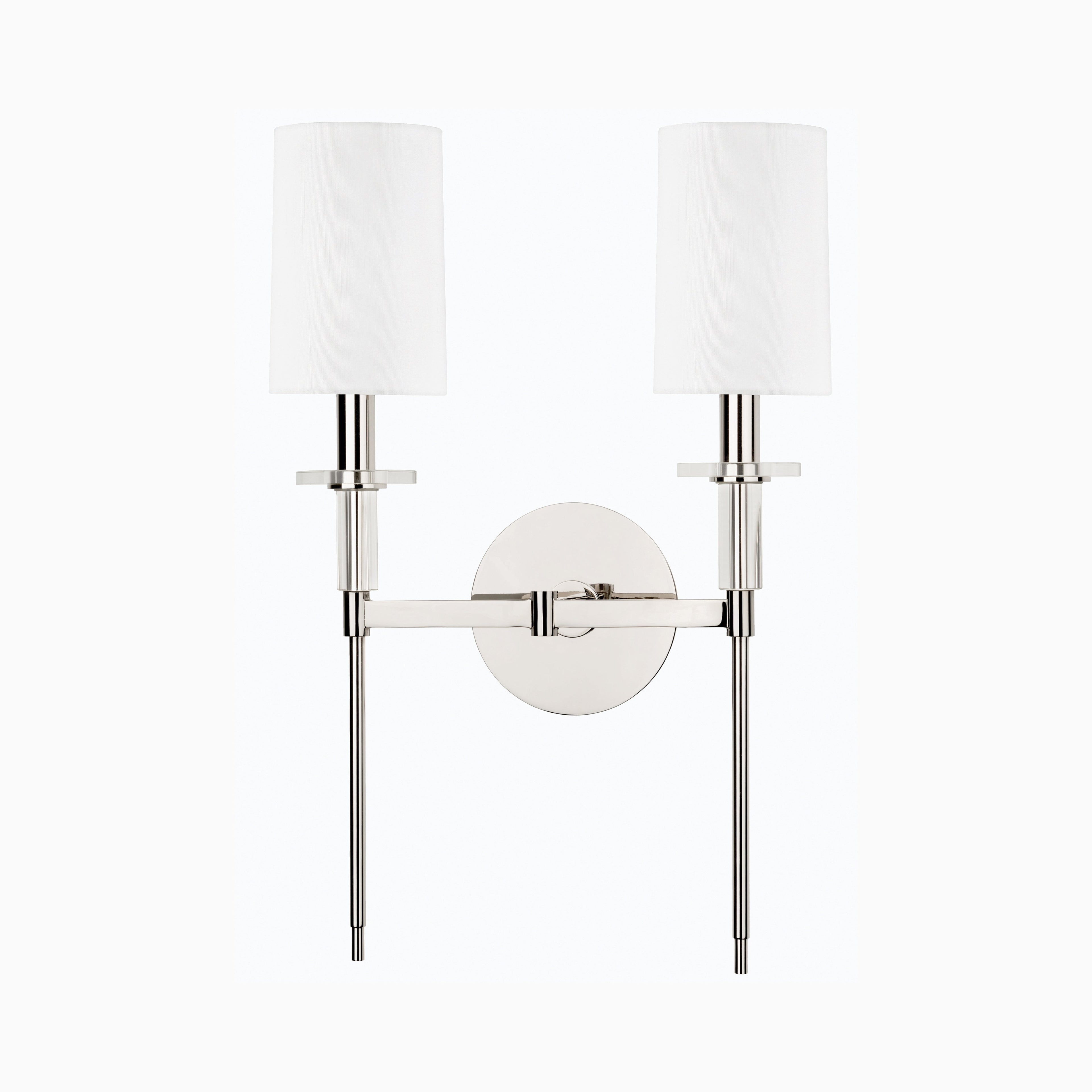Prudence 2-Light Wall Sconce in Polished Nickel