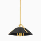 Robbins Pendant in Aged Brass/Soft Black