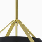 Robbins Pendant in Aged Brass/Soft Black