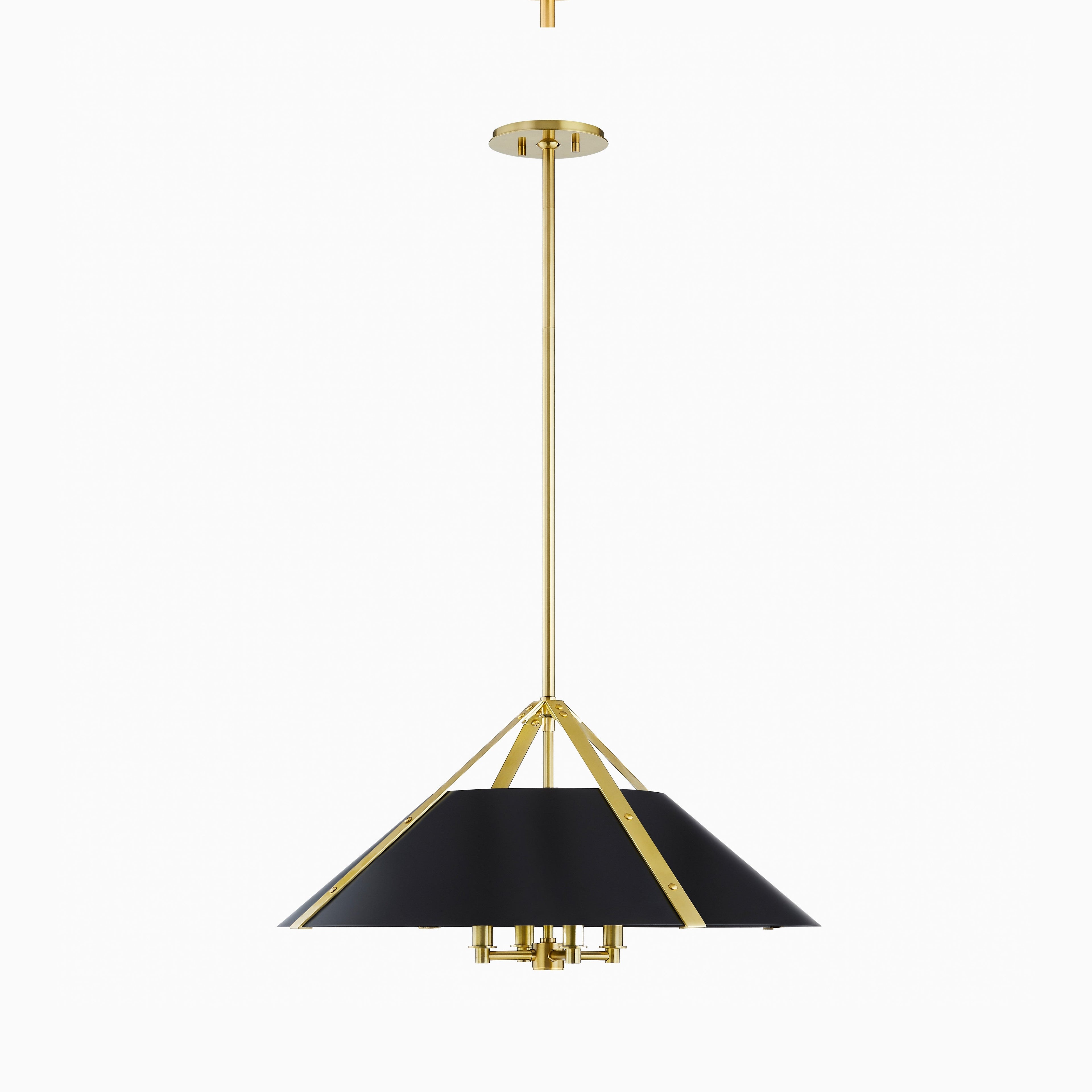 Robbins Pendant in Aged Brass/Soft Black