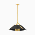 Robbins Pendant in Aged Brass/Soft Black