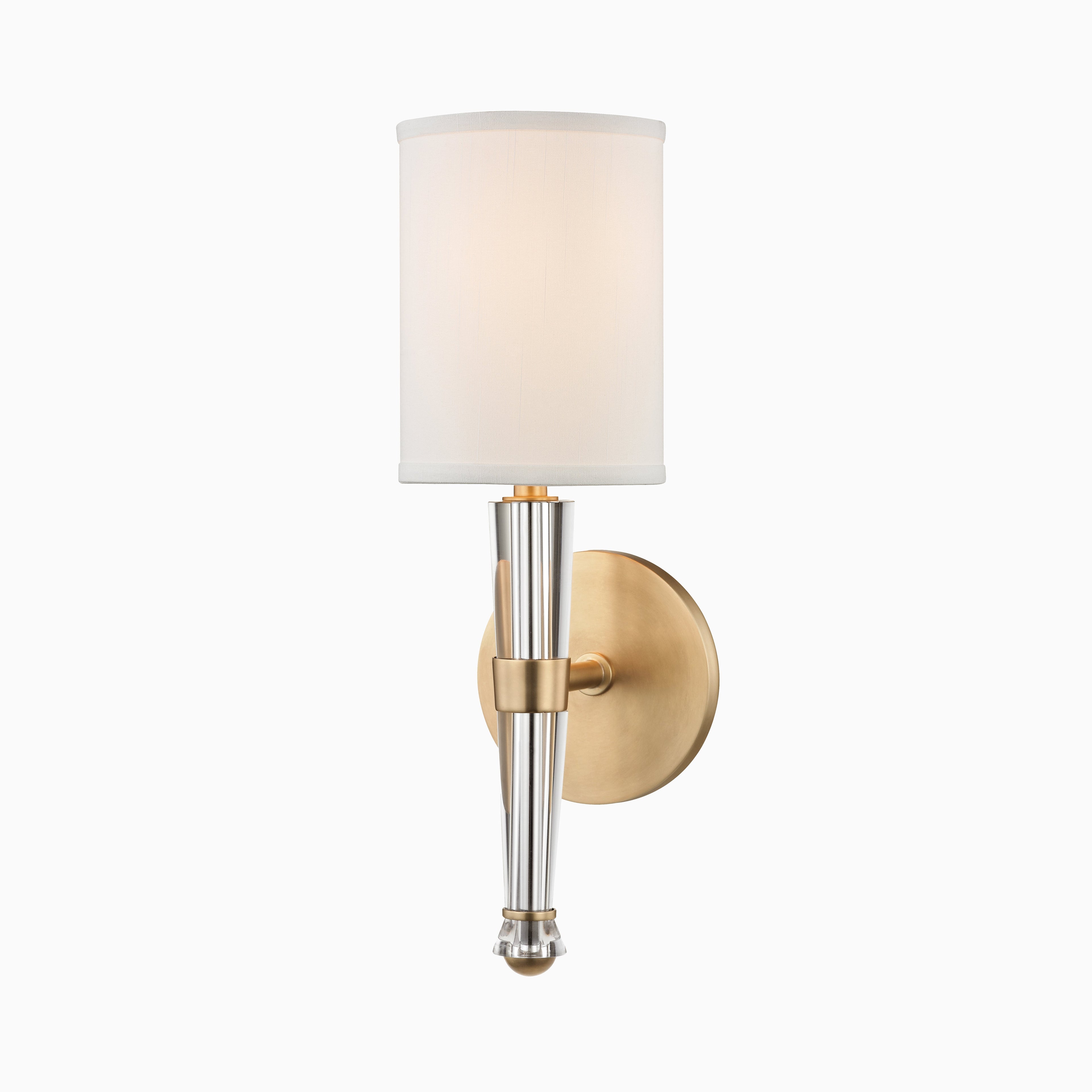 Rowland Wall Sconce in Aged Brass