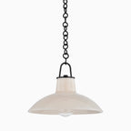 Sable Pendant in Distressed Bronze/Ceramic Ivory Crackle