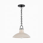 Sable Pendant in Distressed Bronze/Ceramic Ivory Crackle