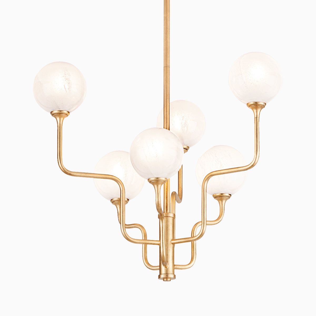 Perola Chandelier In Vintage Gold Leaf