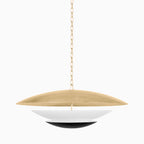 Azalea Pendant In Vintage Gold Leaf And Soft Black