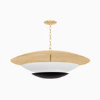 Azalea Pendant In Vintage Gold Leaf And Soft Black