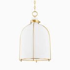 Rosa Rounded Pendant in Aged Brass