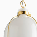 Rosa Rounded Pendant in Aged Brass