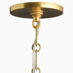 Rosa Rounded Pendant in Aged Brass