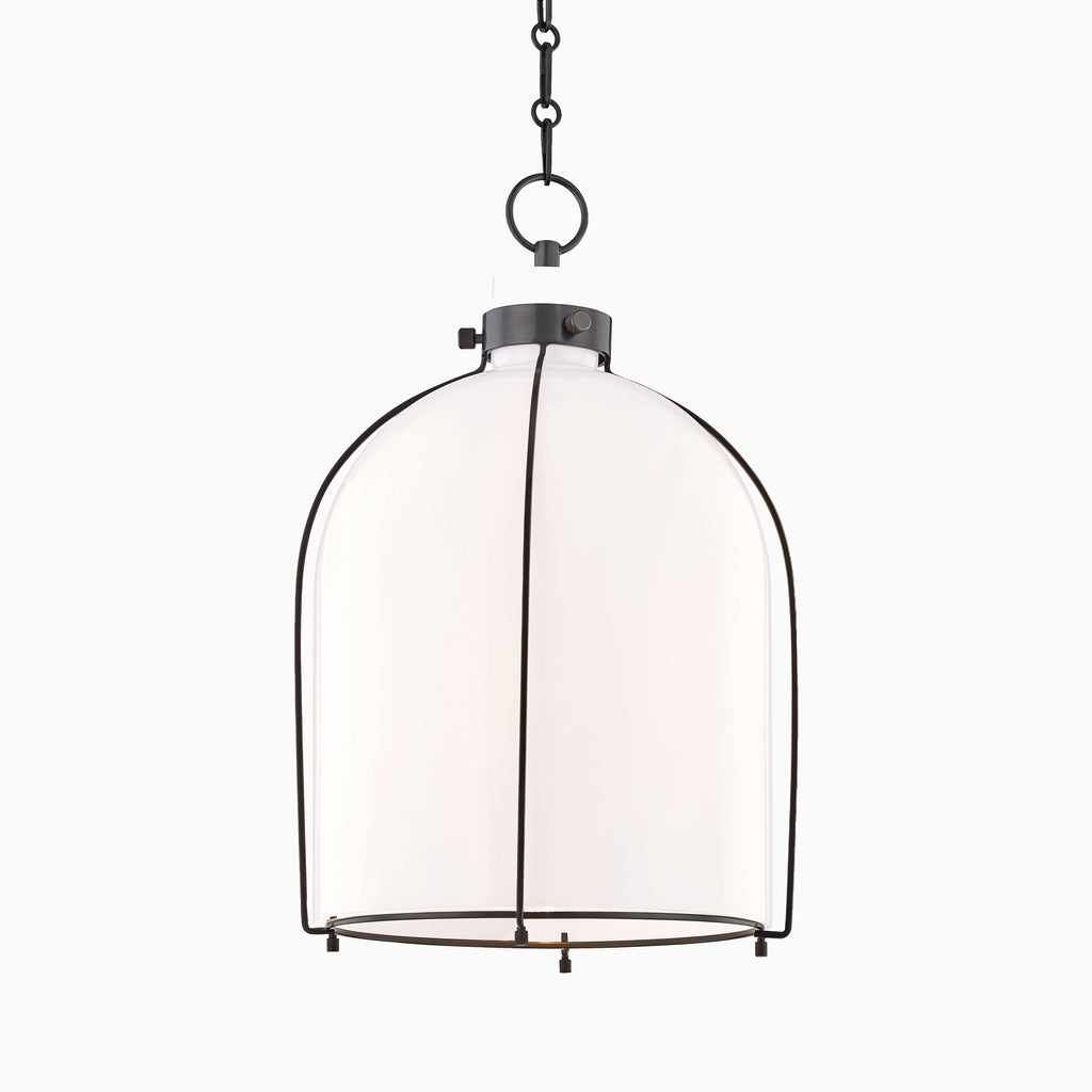 Rosa Rounded Pendant in Old Bronze