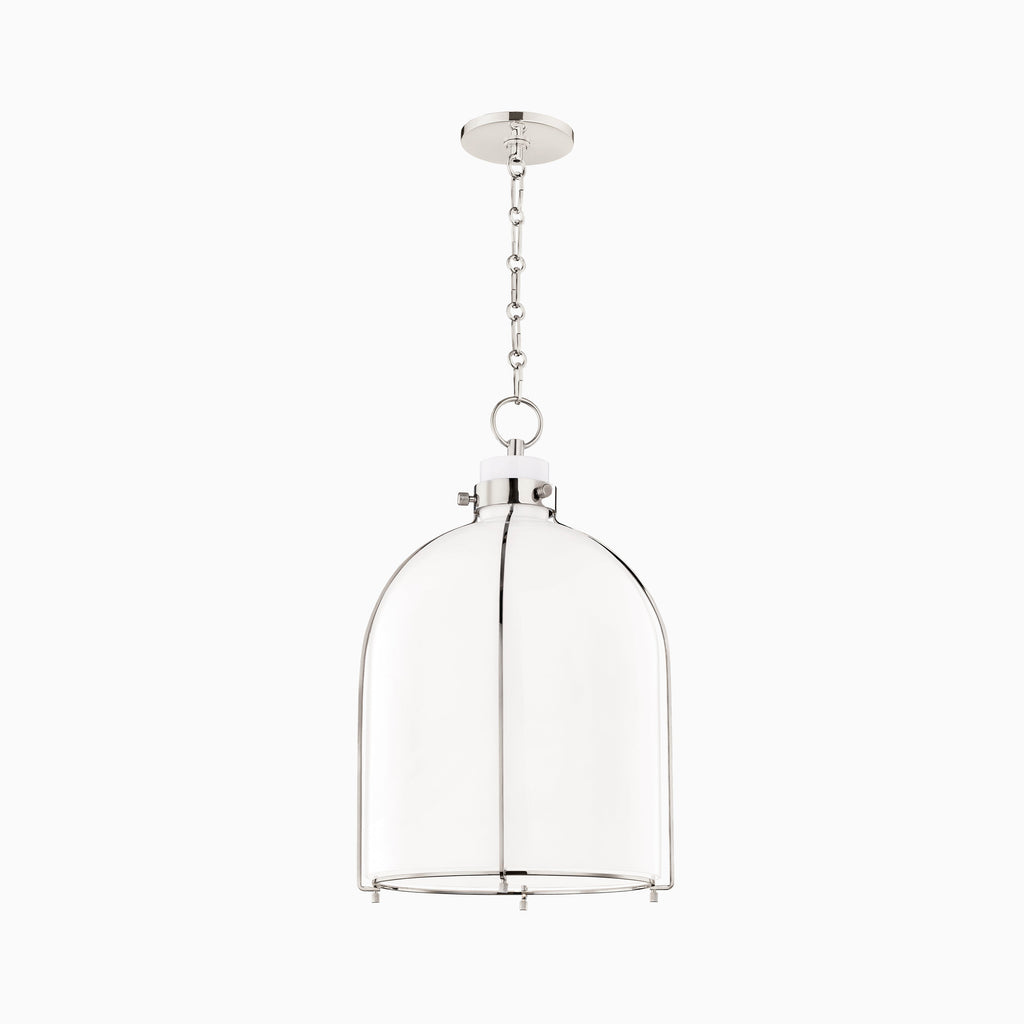 Rosa Rounded Pendant in Polished Nickel