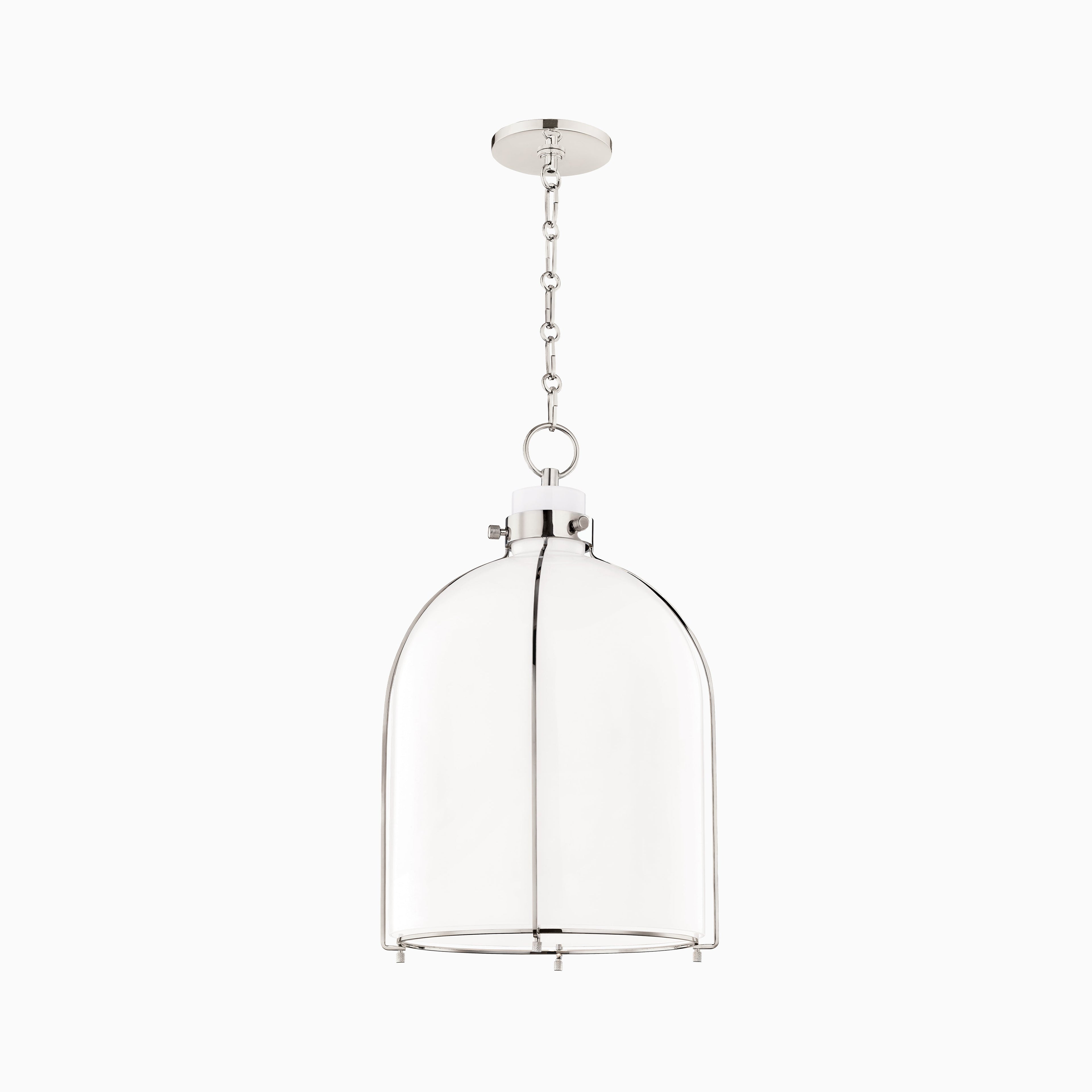 Rosa Rounded Pendant in Polished Nickel