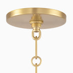 Rosa Triangular Pendant in Aged Brass