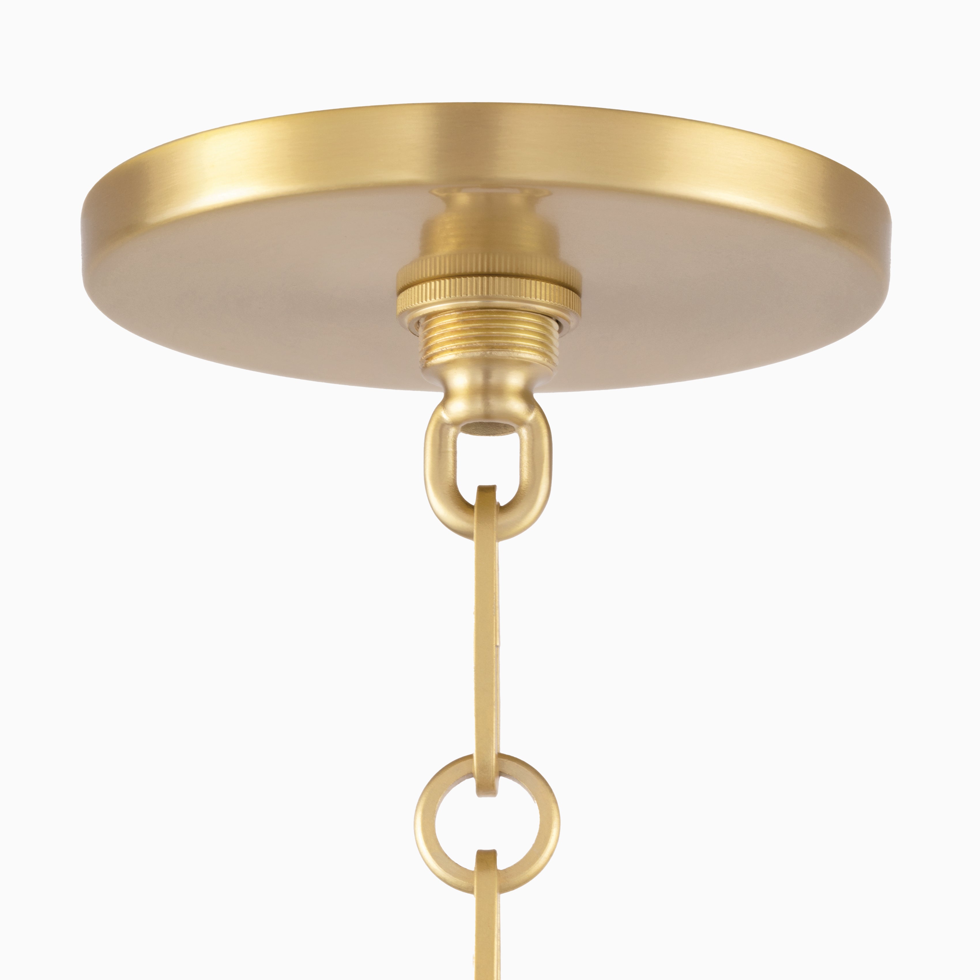 Rosa Triangular Pendant in Aged Brass