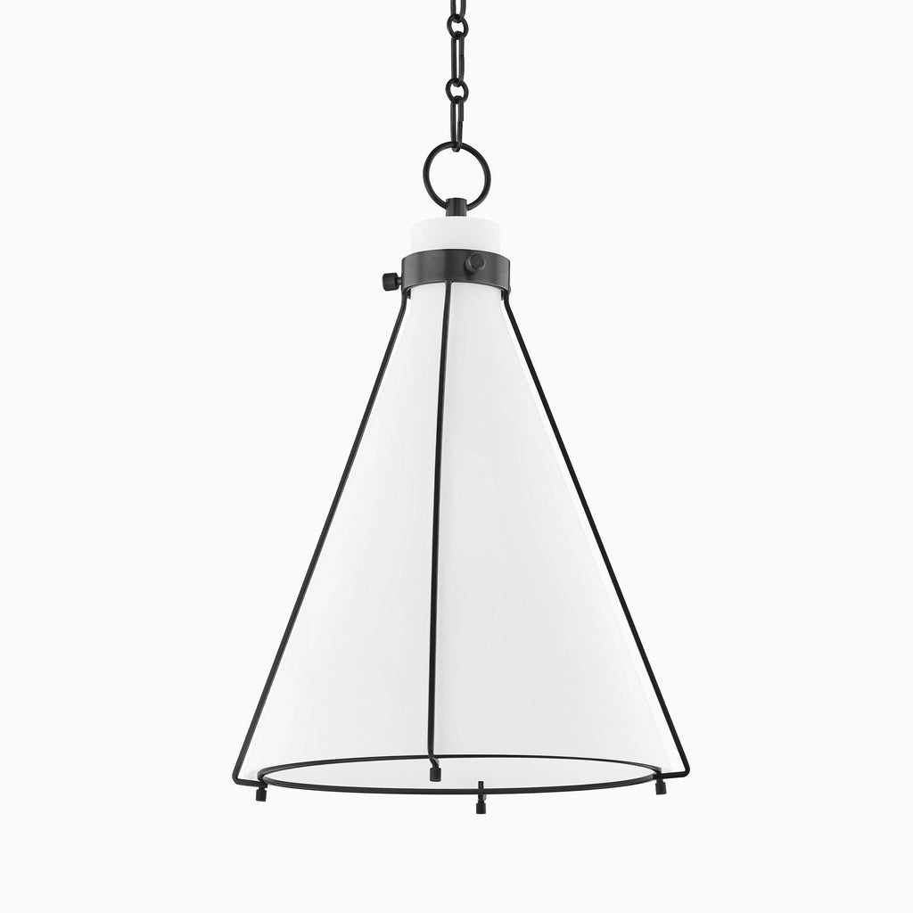 Rosa Triangular Pendant in Old Bronze