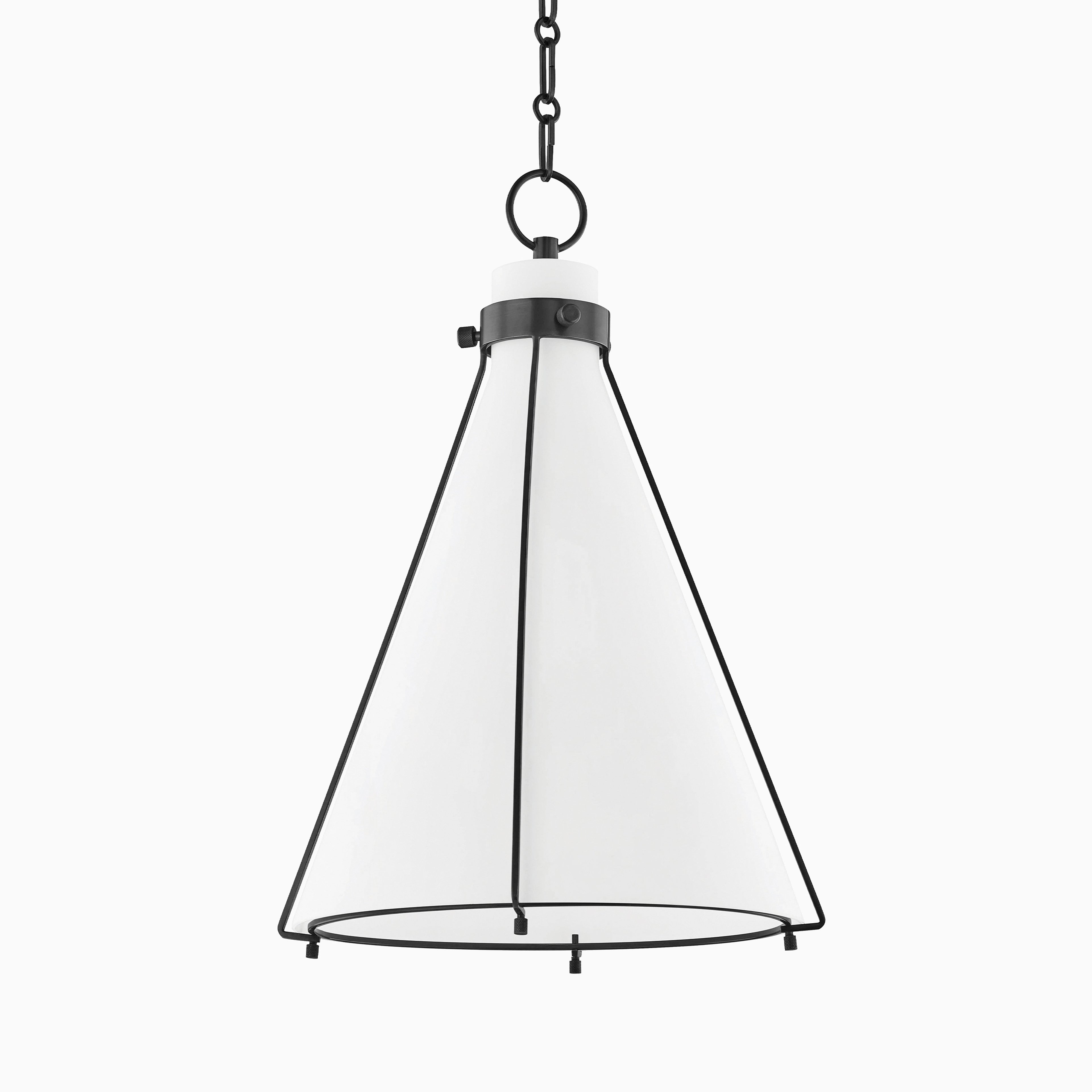 Rosa Triangular Pendant in Old Bronze